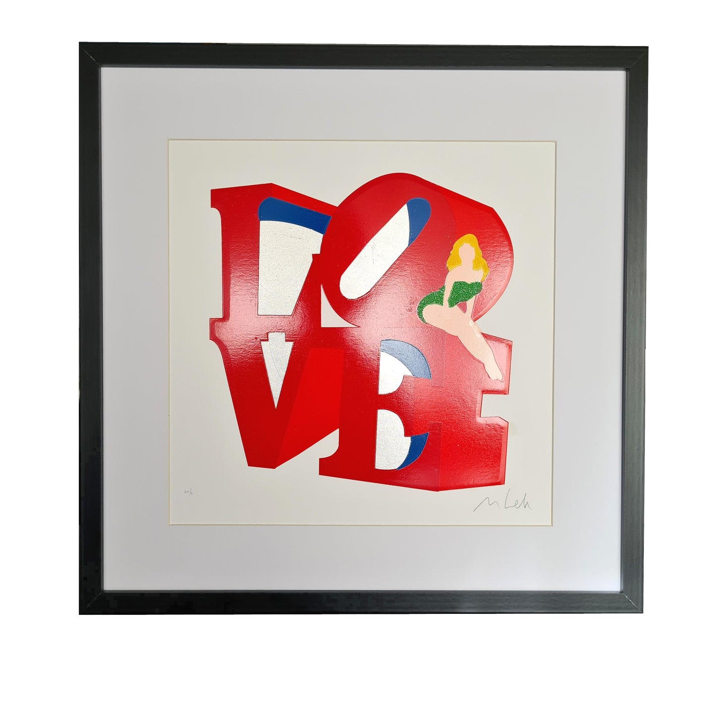 Marco Lodola - L.O.V.E. (framed)