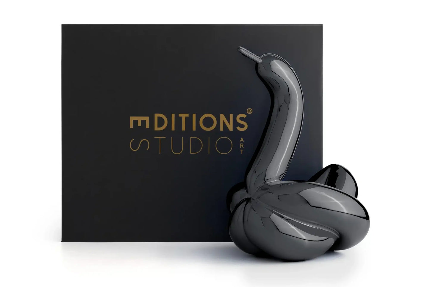 Jeff Koons - Balloon Swan L Resin (Graphite black)