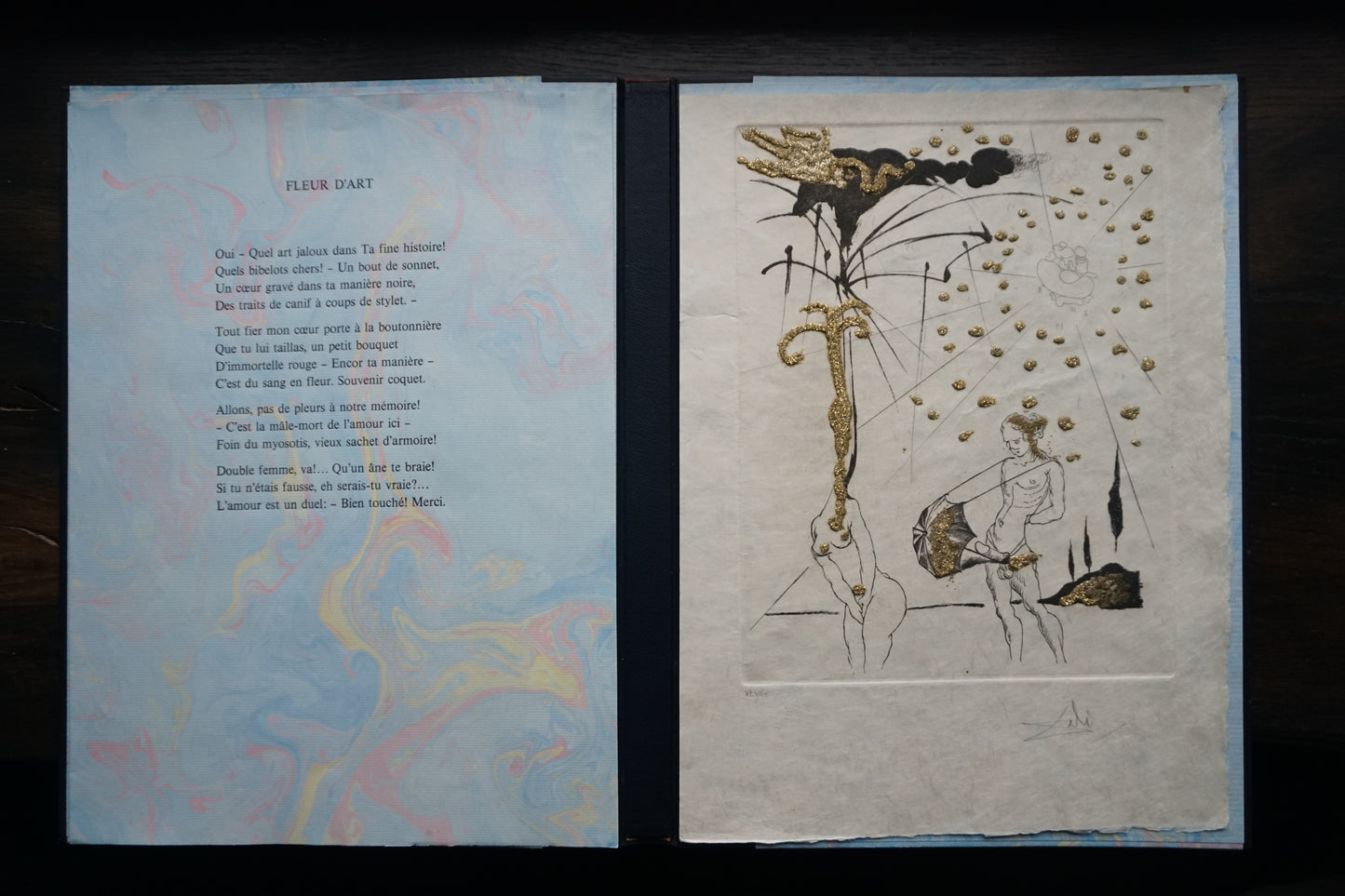 Salvador Dali - Les Amours Jaunes (Luxury portfolio of 10 erotic etchings)