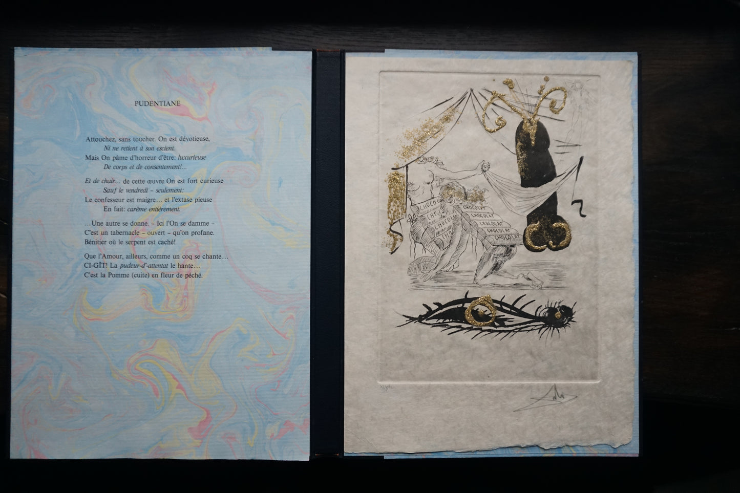 Salvador Dali - Les Amours Jaunes (Luxury portfolio of 10 erotic etchings)