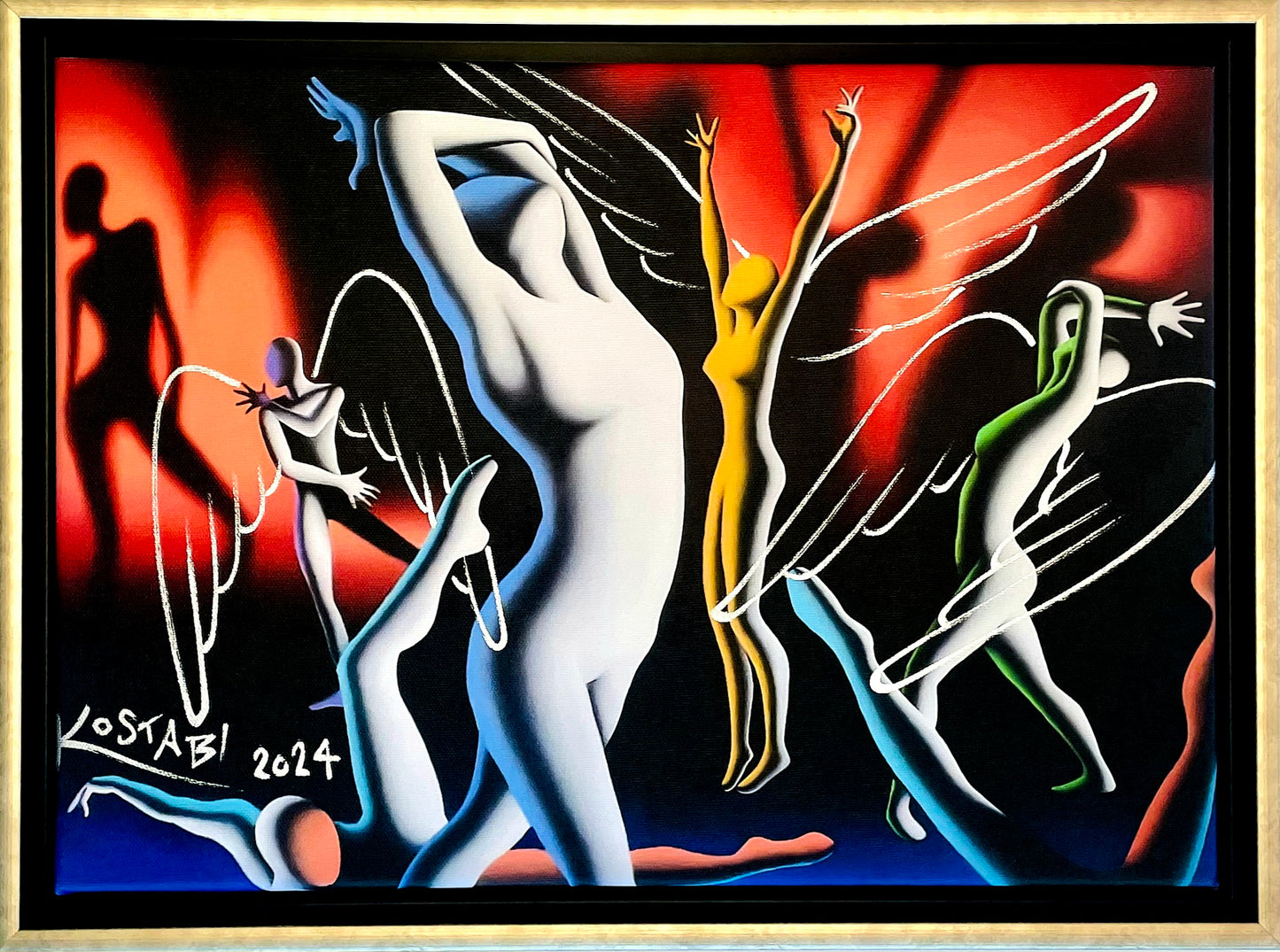 Mark Kostabi - Tecnica mista su tela