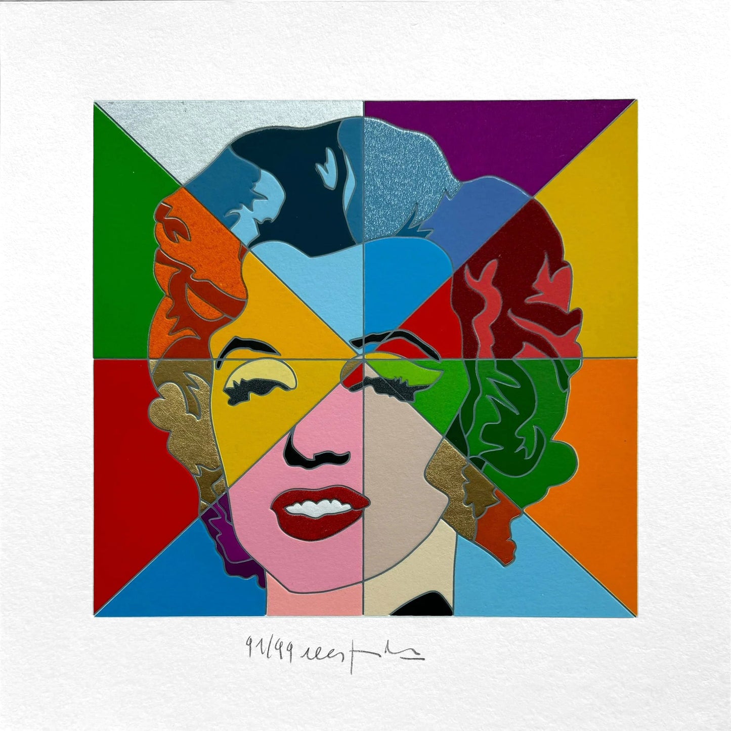 Ugo Nespolo - Marilyn's Rainbow