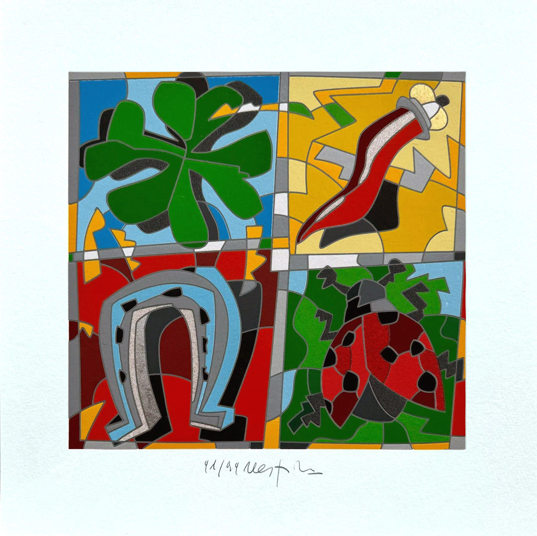 Ugo Nespolo - The four luckies