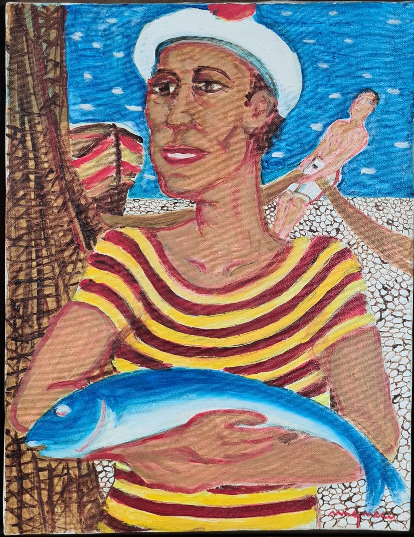 Giuseppe Migneco - Il pescatore , 1988