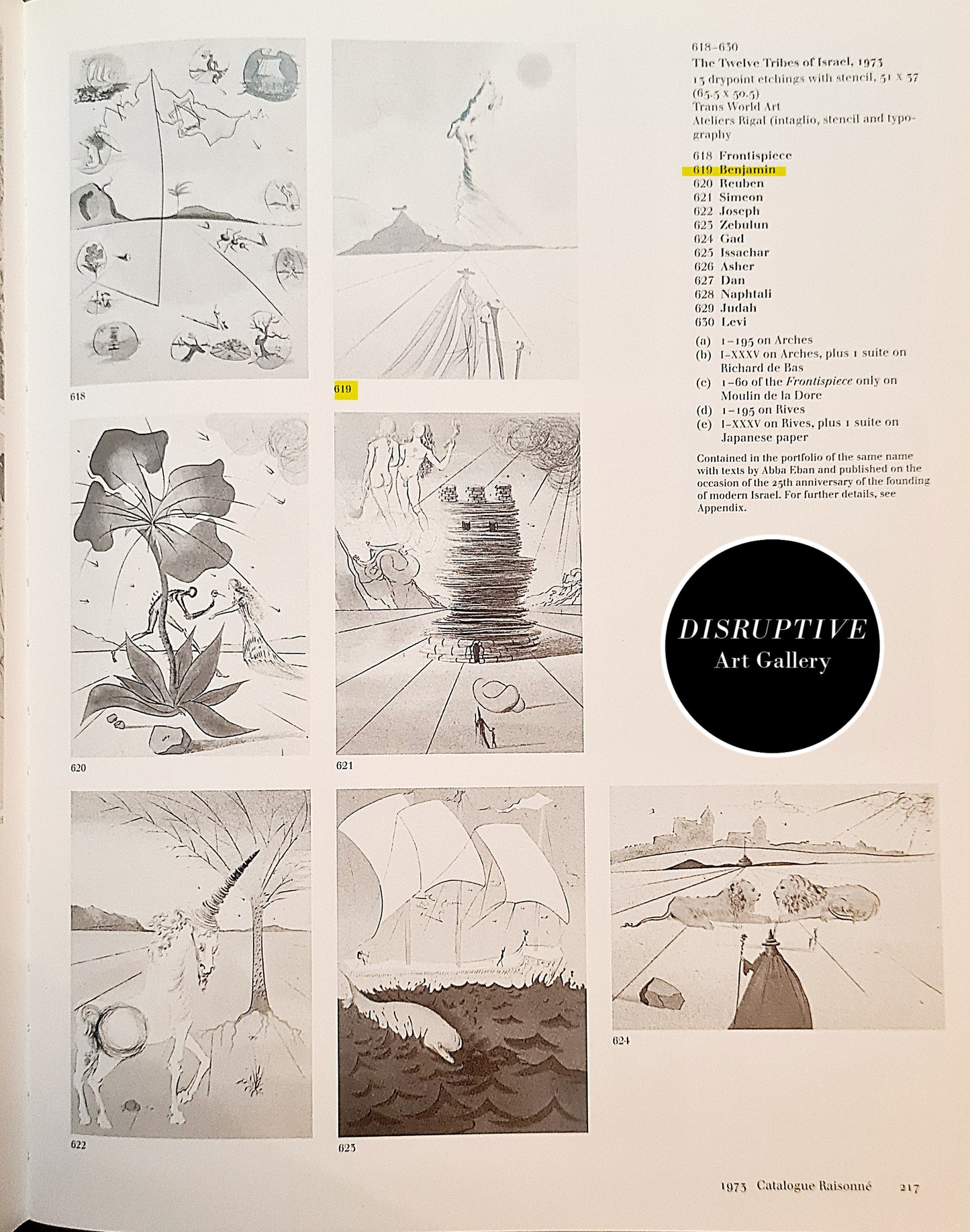Salvador Dali - Benjamin (from the "Twelve Tribes of Israel") 1972