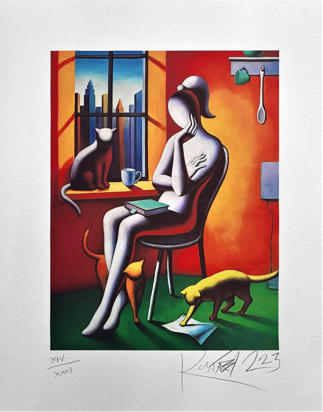 Mark Kostabi - Feline dreams