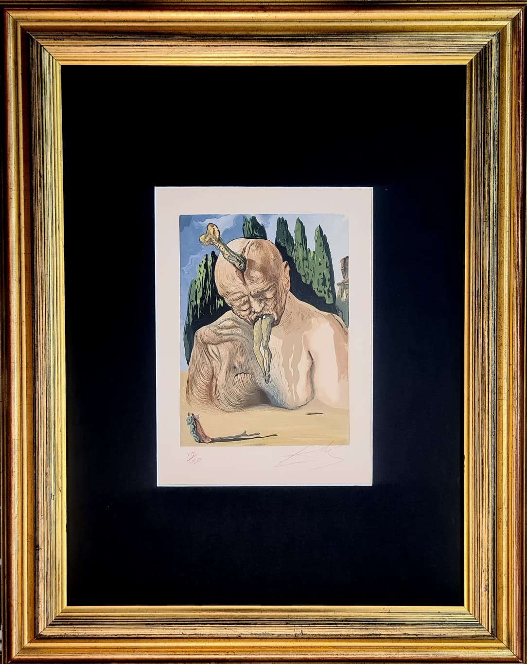 Salvador Dali -  La Divina Commedia, Inferno Canto 34 (Lucifero)