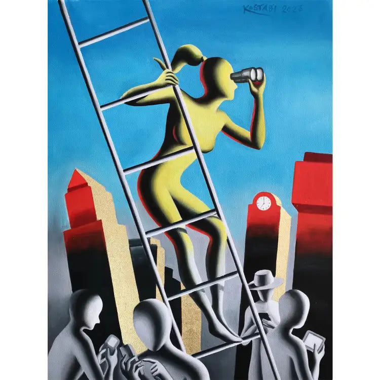 Mark Kostabi - Oil on canvas 60x45cm 2023