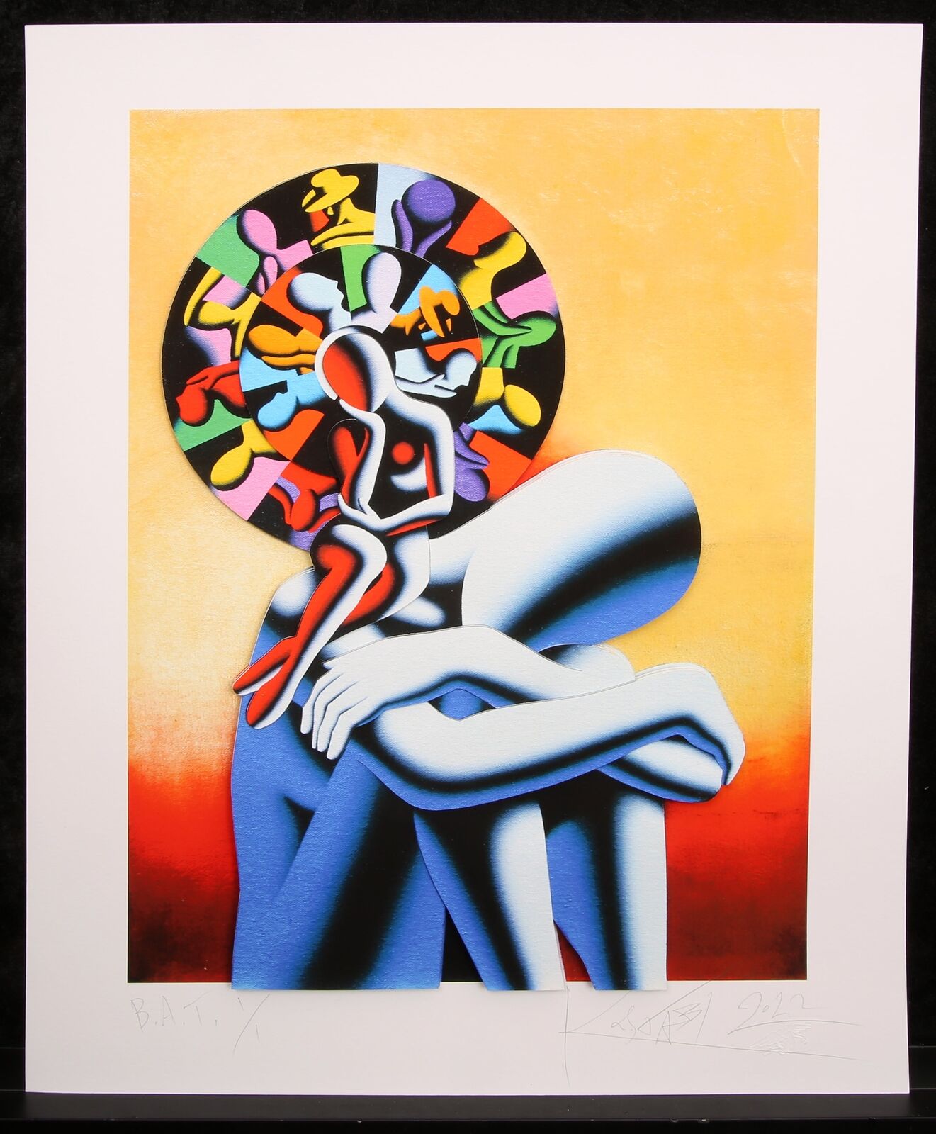 Mark Kostabi - Waiting List (serigrafia in 3D) 