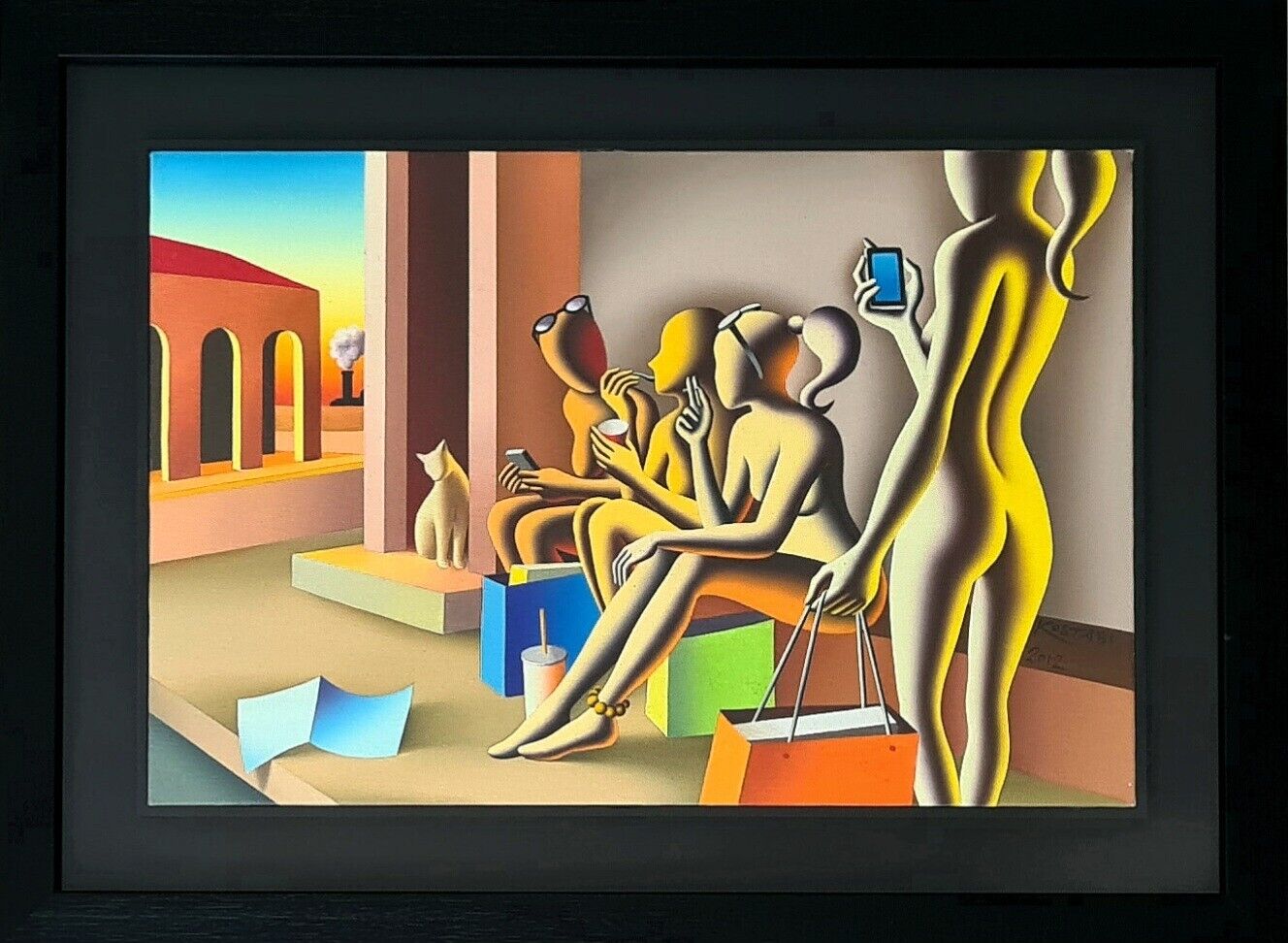 Mark Kostabi - Oil on canvas 60x40cm