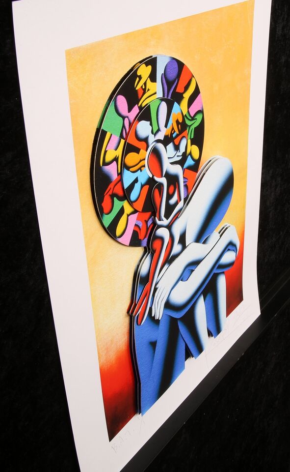 Mark Kostabi - Waiting List (serigrafia in 3D) 